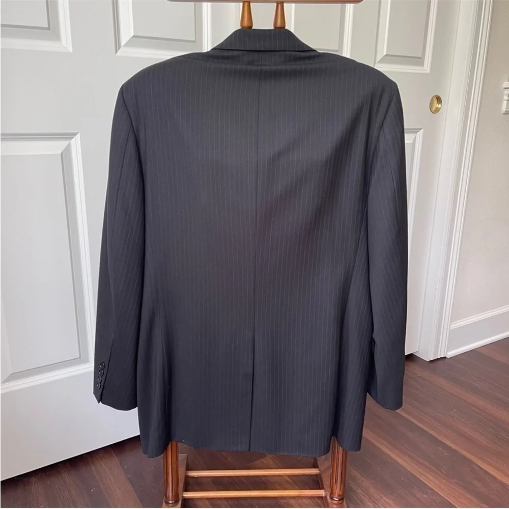 Brooks Brothers Wool Sport Coat Black Pinstripe 44L